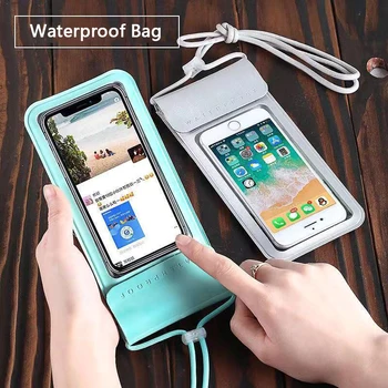 Универсална водоустойчива чанта за мобилен телефон 1 бр. за iPhone 12 11 Pro Max 8 7 POCO X3 Xiaomi Redmi Samsung, водоустойчив калъф за телефон