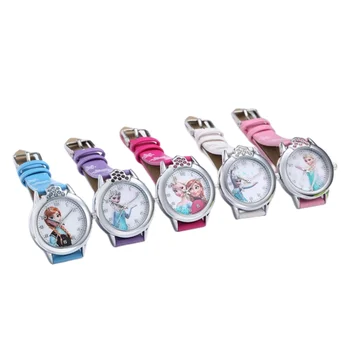 Анимационна периферия Frozen Elsa Принцеса сладък kawaii cartoon водоустойчив детски часовници творчески електронни часовници на едро