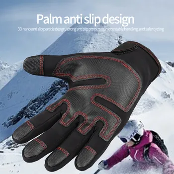 Мъжки амортизационен ръкавици за планински велосипеди със сензорен екран за велосипедни ръкавици топли Зимни ръкавици за Ски ръкавици