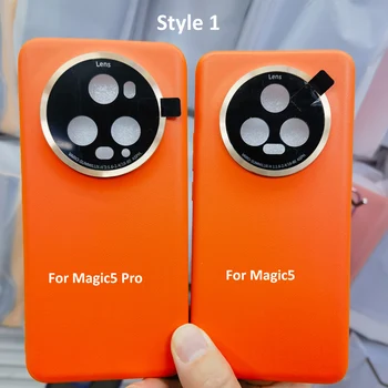 Отвор За обектива на фотоапарата и Задната Капачка от Веганской на Кожата За Честта Magic5 Pro /Magic 5 Pro Thin Тънък Протектор Skin Cover Shell