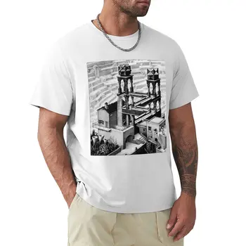Тениска Waterfall от Maurits Cornelis Escher, обикновена тениски, тениски с печат, бързо съхнещи тениски за мъже, опаковка