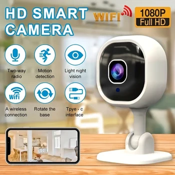 Домашна WiFi камера за сигурност A3 Smart HD с 1080P резолюция, безжична WiFi камера за наблюдение на помещението, следи бебето, IP камера за видеонаблюдение