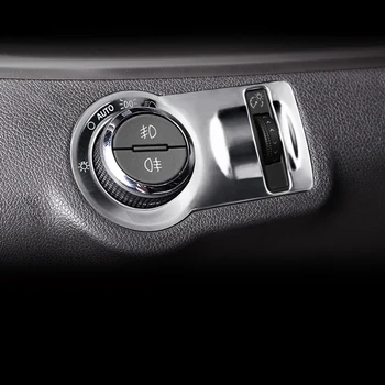 Рамка бутони за управление на автомобилните фарове, стикер с покритие от неръждаема стомана за Chevrolet, Buick Malibu Cruze Regal Encore
