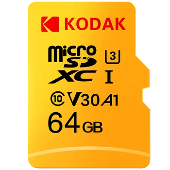 Карта памет Kodak Micro SD Class 10 64GB U3 4K Високоскоростна Карта памет TF Mecard C10